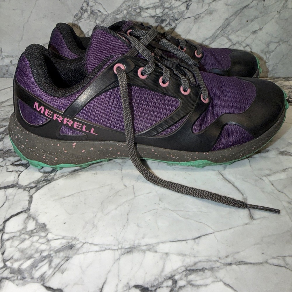 Merrell AltaLight Low Hiking Shoes MK162592 Purple Black Green Youth Size 2